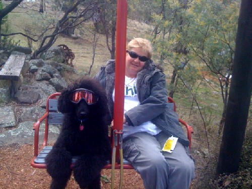 Shauna with her doggie